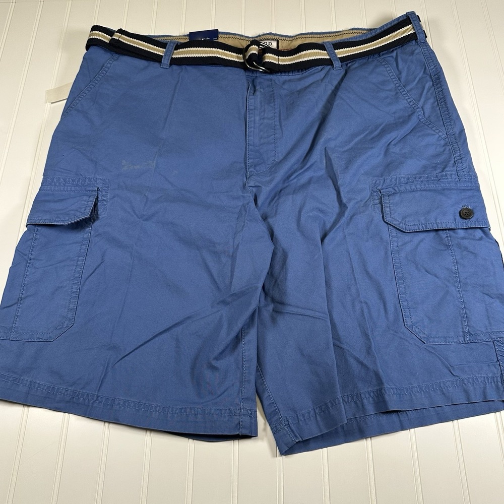 IZOD Mens Flat Front Cargo Short Classic Fit Sz 42 NWT 100% Cotton Imperfections